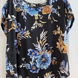 Maurices Boxy Blue and White Blouse